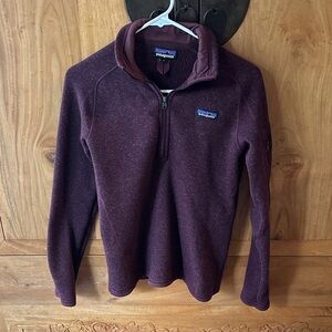 Patagonia Maroon Quarter-Zip Pullover